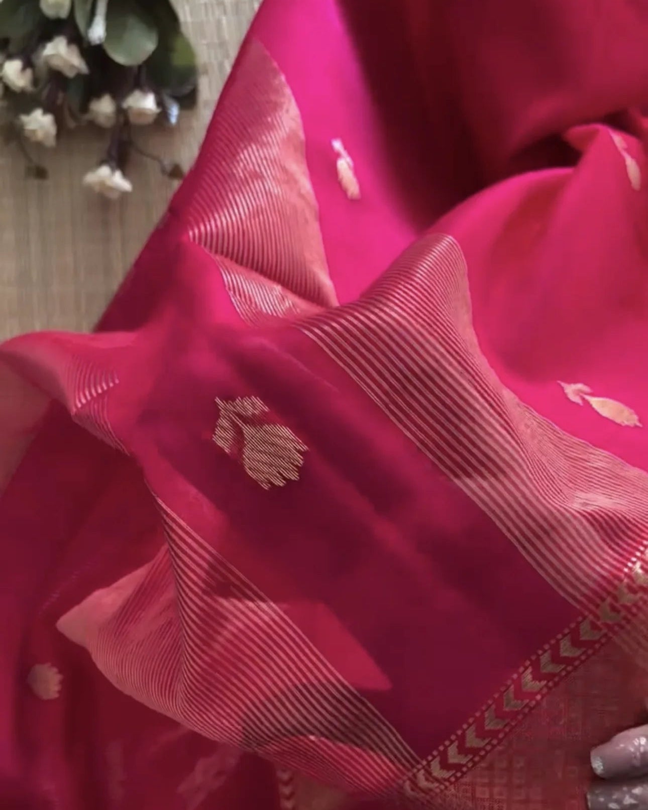 Ruby Royale Banarasi Silk Saree ❤️✨