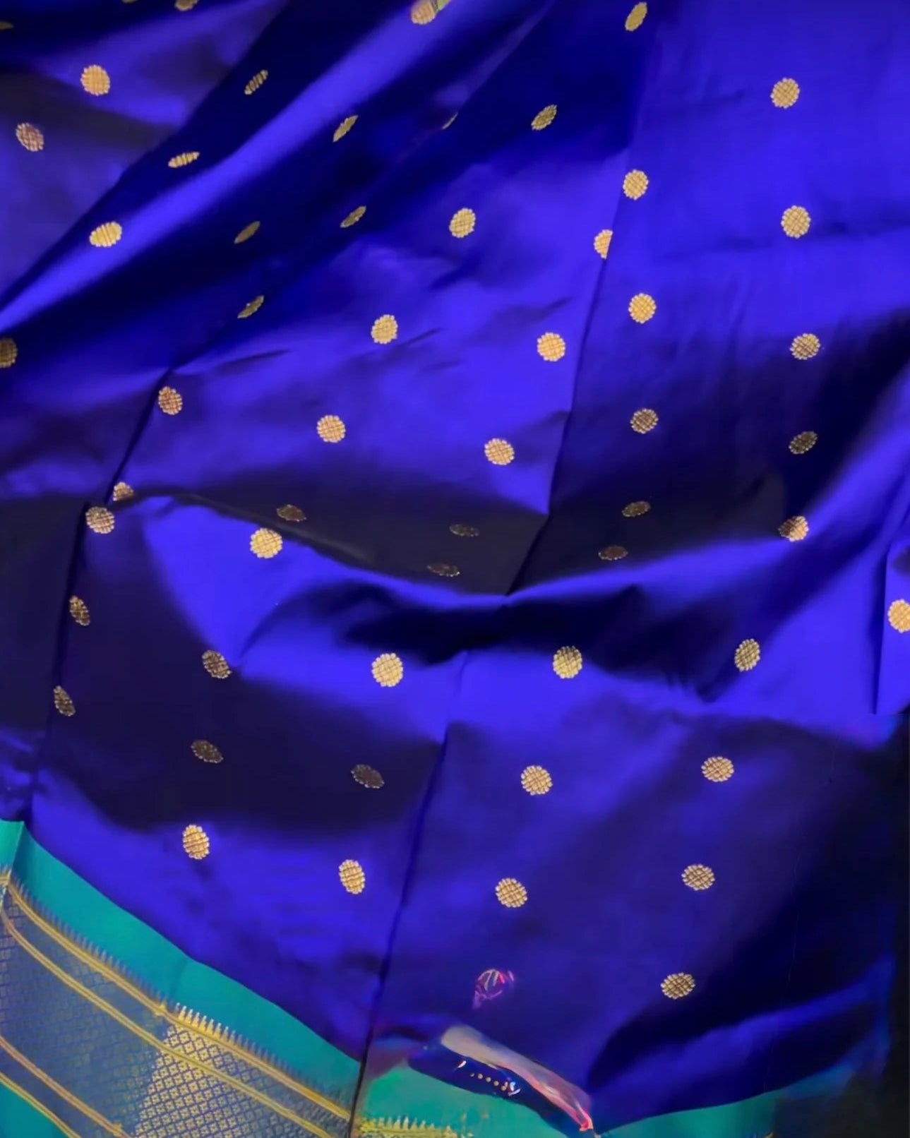 BLUE GREEN PAITHANI SAREE