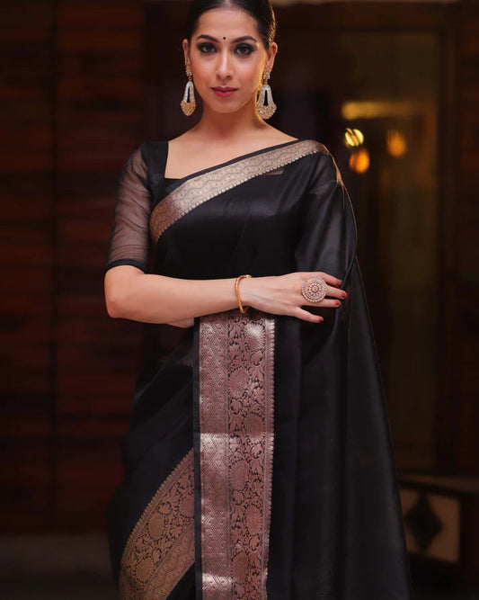 BLACK ORGANZA