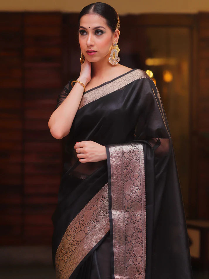 BLACK ORGANZA