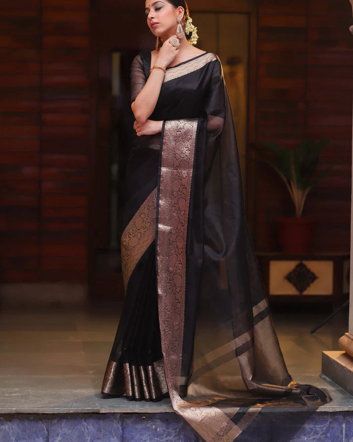 BLACK ORGANZA