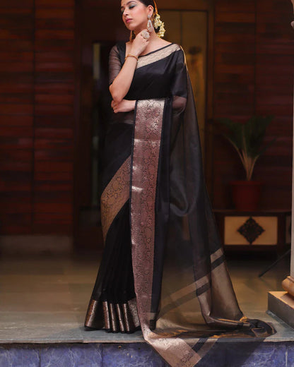 BLACK ORGANZA