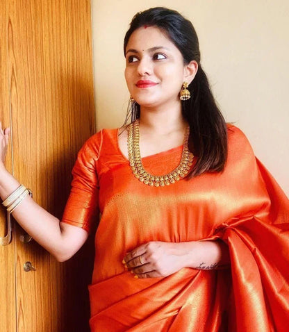 FM-Rust Silk Saree