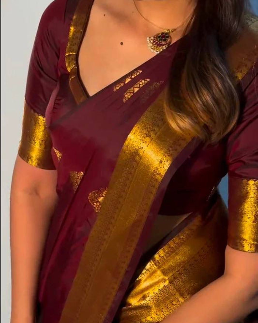 Golden Zari Saree