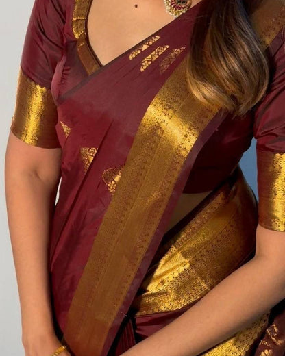 Golden Zari Saree