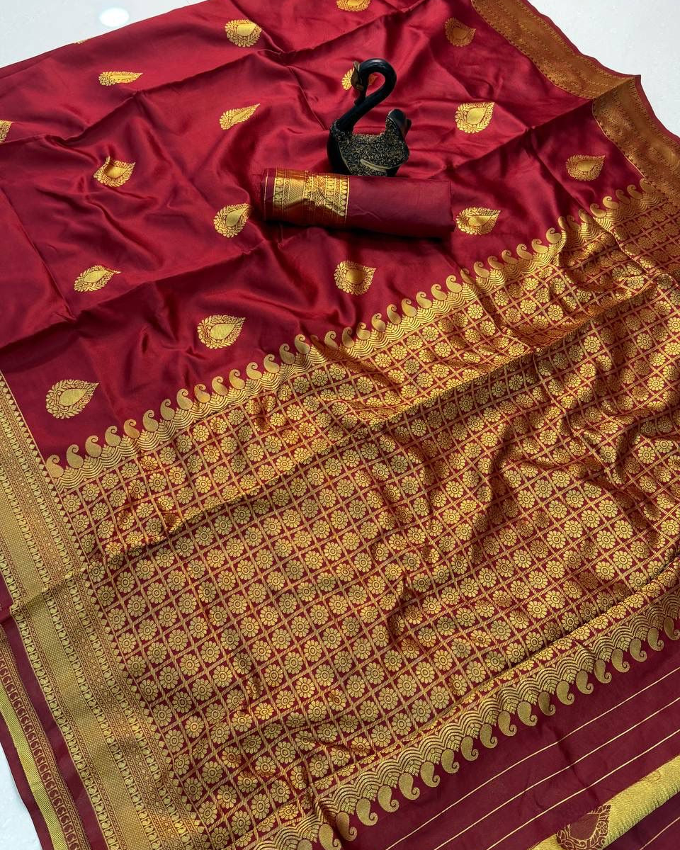 Golden Zari Saree