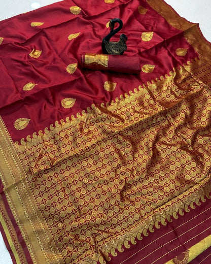 Golden Zari Saree