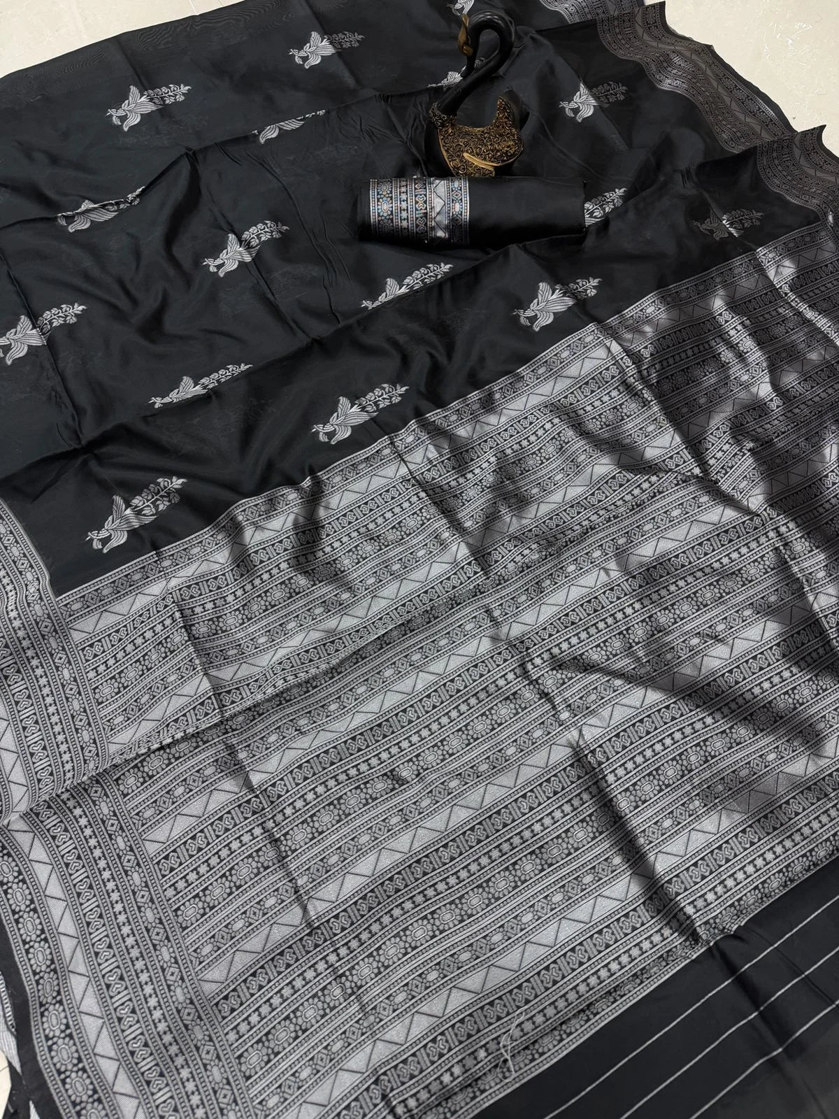 Pooja Black Saree